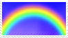 vibrant rainbow with purple background